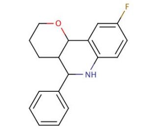 9-Fluoro-5-phenyl-3,4,4a,5,6,10b-hexahydro-2H-pyrano[3,2-c]quinoline - chemical structure image