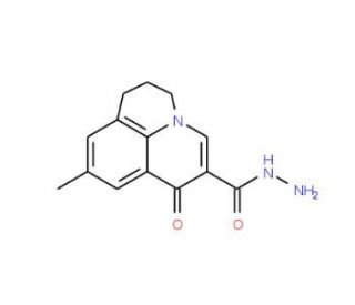 9-methyl-1-oxo-6,7-dihydro-1H,5H-pyrido[3,2,1-ij]quinoline-2-carbohydrazide - chemical structure image