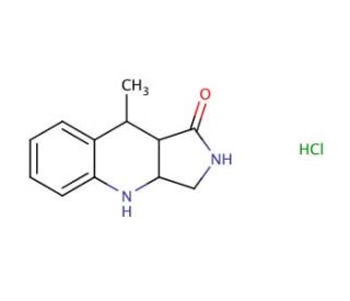 9-methyl-1H,2H,3H,3aH,4H,9H,9aH-pyrrolo[3,4-b]quinolin-1-one hydrochloride - chemical structure image