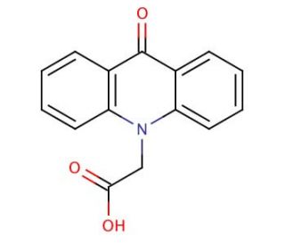 9-Oxo-10(9H)-acridineacetic acid (CAS 38609-97-1) - chemical structure image