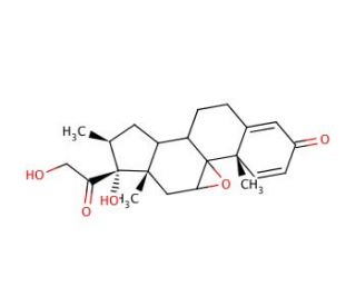 9&beta;,11&beta;-Epoxy-17,21-dihydroxy-16&beta;-methylpregna-1,4-diene-3,20-dione (CAS 981-34-0) - chemical structure image