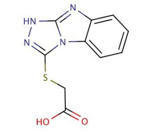 (9H-[1,2,4]triazolo[4,3-a]benzimidazol-3-ylthio)acetic acid - chemical structure image