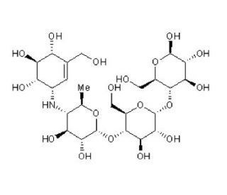 Acarbose (CAS 56180-94-0) - chemical structure image