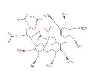 Acarbose Tridecaacetate (CAS 117065-98-2) - chemical structure image