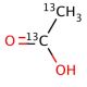 Acetic acid-13C2 (CAS 16651-47-1) - chemical structure image