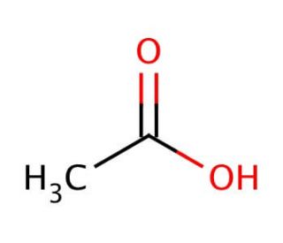 Acetic acid (CAS 64-19-7) - chemical structure image