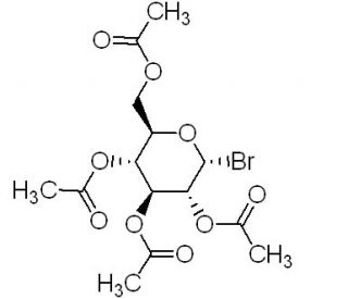 Acetobromo-&alpha;-D-glucose (CAS 572-09-8) - chemical structure image