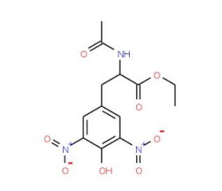Acetyl-3,5-dinitro-L-tyrosine ethyl ester (CAS 29358-99-4) - chemical structure image