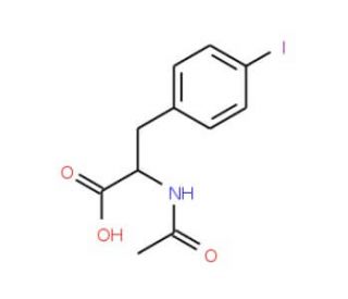 Acetyl-4-iodo-D-phenylalanine (CAS 201351-59-9) - chemical structure image