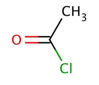 Acetyl chloride (CAS 75-36-5) - chemical structure image