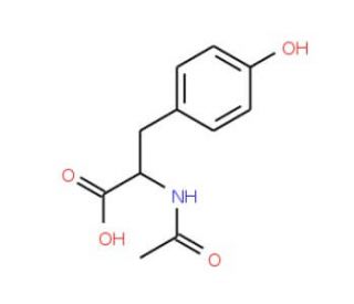Acetyl-D-tyrosine (CAS 19764-32-0) - chemical structure image