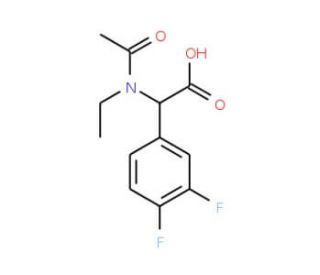 [acetyl(ethyl)amino](3,4-difluorophenyl)acetic acid (CAS 1025059-05-5) - chemical structure image