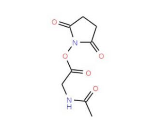 Acetyl-glycine N-hydroxysuccinimide ester (CAS 24715-24-0) - chemical structure image