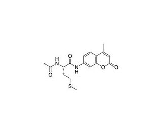 Acetyl-L-methionine 7-amido-4-methylcoumarin (CAS 354152-20-8) - chemical structure image