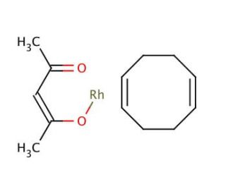 (Acetylacetonato)(1,5-cyclooctadiene)rhodium(I) (CAS 12245-39-5) - chemical structure image