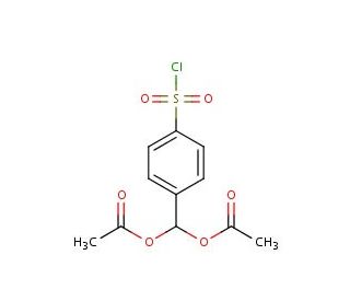 (acetyloxy)[4-(chlorosulfonyl)phenyl]methyl acetate - chemical structure image
