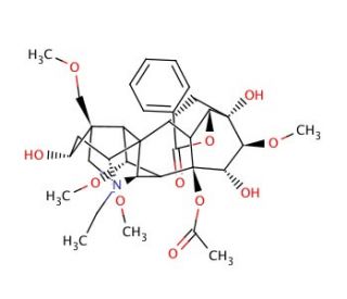 Aconitine (CAS 302-27-2) - chemical structure image