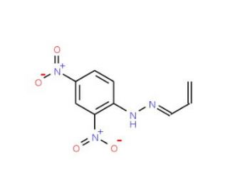 Acrolein-2,4-dinitrophenylhydrazone (CAS 888-54-0) - chemical structure image