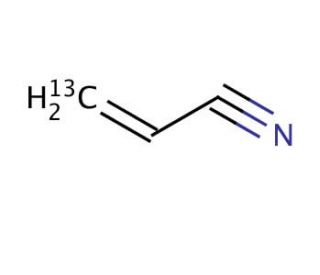 Acrylonitrile-3-13C (CAS 55757-47-6) - chemical structure image