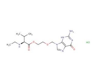 Acyclovir N-Ethyl-L-valinate Hydrochloride - chemical structure image