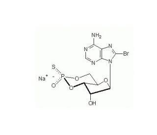 Adenosine 3&prime;,5&prime;-cyclic Monophosphorothioate,8-Bromo-, Sp-Isomer,Sodium Salt - chemical structure image