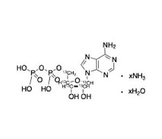 Adenosine 5&prime;-Diphosphate-13C5 Ammonium Salt Hydrate - chemical structure image