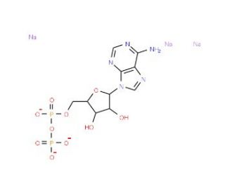 Adenosine 5&prime;-diphposphate, trisodium salt (CAS 2092-65-1) - chemical structure image