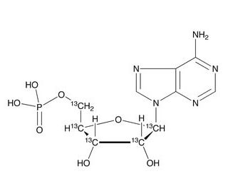 Adenosine 5′-Monophosphate-13C5 (CAS 61-19-8) - chemical structure image