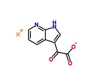alfa-oxo-1H-Pyrrolo-[2,3b]pyridine-3-acetic acid monopotassium salt - chemical structure image