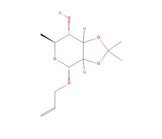 Allyl 2,3-O-isopropylidene-a-L-rhamnopyranoside (CAS 71695-57-3) - chemical structure image
