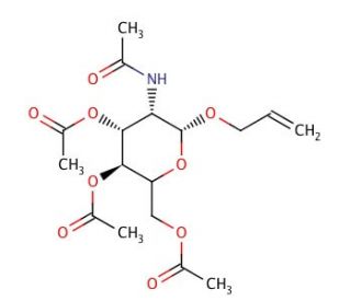 Allyl 2-Acetamido-3,4,6-tri-O-acetyl-2-deoxy-β-D-glucopyranoside (CAS 28738-44-5) - chemical structure image