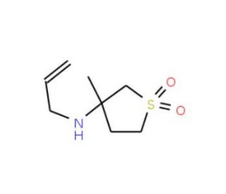 Allyl-(3-methyl-1,1-dioxo-tetrahydro-1lambda*6*-thiophen-3-yl)-amine (CAS 151775-05-2) - chemical structure image