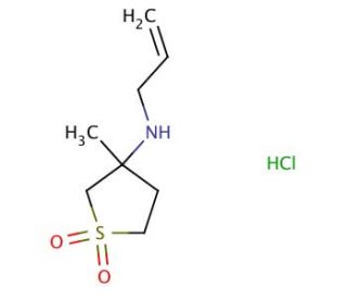 Allyl-(3-methyl-1,1-dioxo-tetrahydro-1lambda*6*-thiophen-3-yl)-amine hydrochloride - chemical structure image