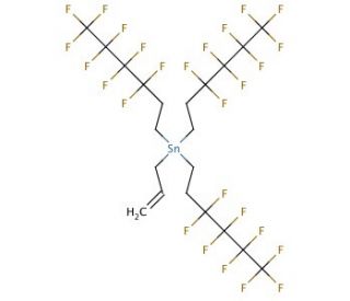 Allyltris(3,3,4,4,5,5,6,6,6-nonafluorohexyl)stannane (CAS 215186-99-5) - chemical structure image