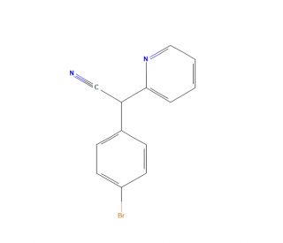 &alpha;-(4-Bromophenyl)-2-pyridineacetonitrile (CAS 85750-24-9) - chemical structure image