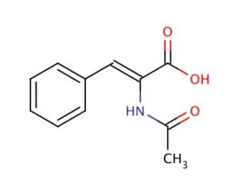 &alpha;-Acetamidocinnamic Acid (CAS 5469-45-4) - chemical structure image