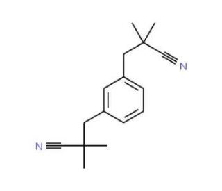 &alpha;,&alpha;,&alpha;&prime;&alpha;&prime;-Tetramethyl-1,3-benzenedipropionitrile (CAS 69774-36-3) - chemical structure image