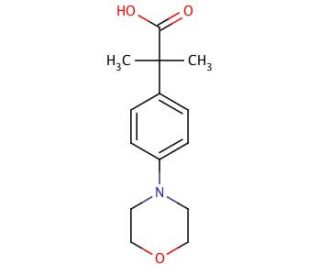 &alpha;,&alpha;-Dimethyl-4-(4-morpholinyl)benzeneacetic Acid (CAS 1018614-94-2) - chemical structure image