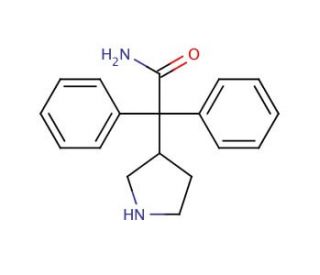 &alpha;,&alpha;-Diphenyl-3-pyrrolidineacetamide (CAS 103887-32-7) - chemical structure image