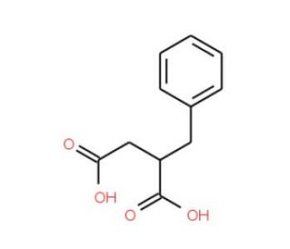 &alpha;-Benzylsuccinic acid (CAS 884-33-3) - chemical structure image
