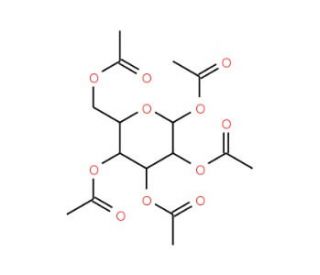 &alpha;,&beta;-D-Glucose pentaacetate (CAS 83-87-4) - chemical structure image