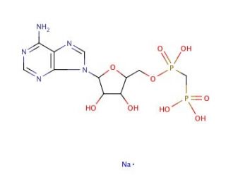 α,β-Methyleneadenosine 5′-diphosphate sodium salt (CAS 104835-70-3) - chemical structure image