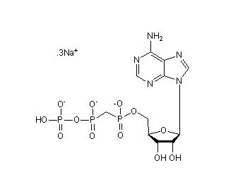 &alpha;,&beta;-Methyleneadenosine 5&prime;-triphosphate trisodium salt (CAS 7292-42-4) - chemical structure image