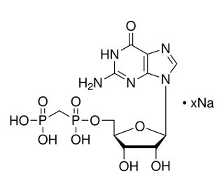 &alpha;,&beta;-Methyleneguanosine 5&prime;-diphosphate sodium salt (CAS 161308-39-0) - chemical structure image