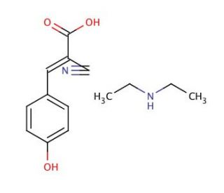 &alpha;-Cyano-4-hydroxycinnamic acid diethylamine salt (CAS 355011-52-8) - chemical structure image