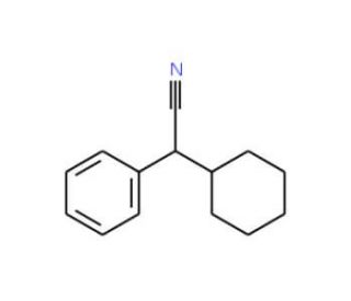 &alpha;-Cyclohexylphenylacetonitrile (CAS 3893-23-0) - chemical structure image