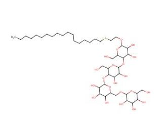 &alpha;-D-Glc-(1 6)-&alpha;-D-Glc-(1 4)-&alpha;-D-Glc-(1 4)-&beta;-D-Glc-1 O-OTE (CAS 90215-01-3) - chemical structure image