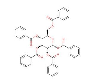 &alpha;-D-Glucopyranose pentabenzoate (CAS 22415-91-4) - chemical structure image