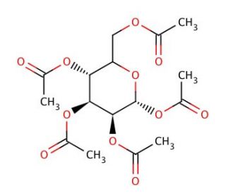 α-D-Glucose Pentaacetate (CAS 604-68-2) - chemical structure image
