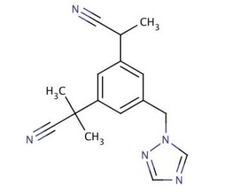 &alpha;-Desmethyl Anastrozole - chemical structure image